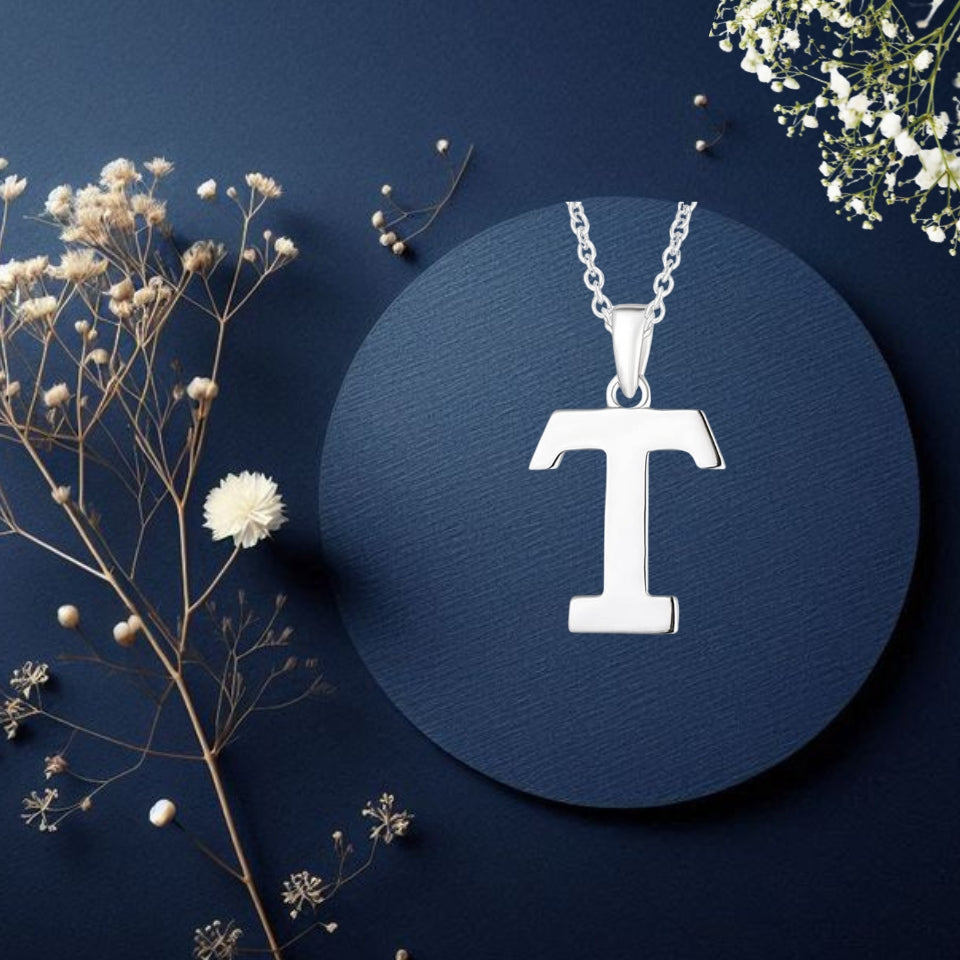 Initial Alphabet Pendant Necklace