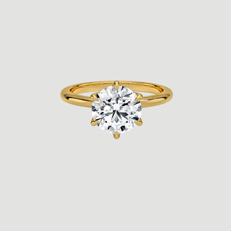 Six-Prong Classic Solitaire Ring