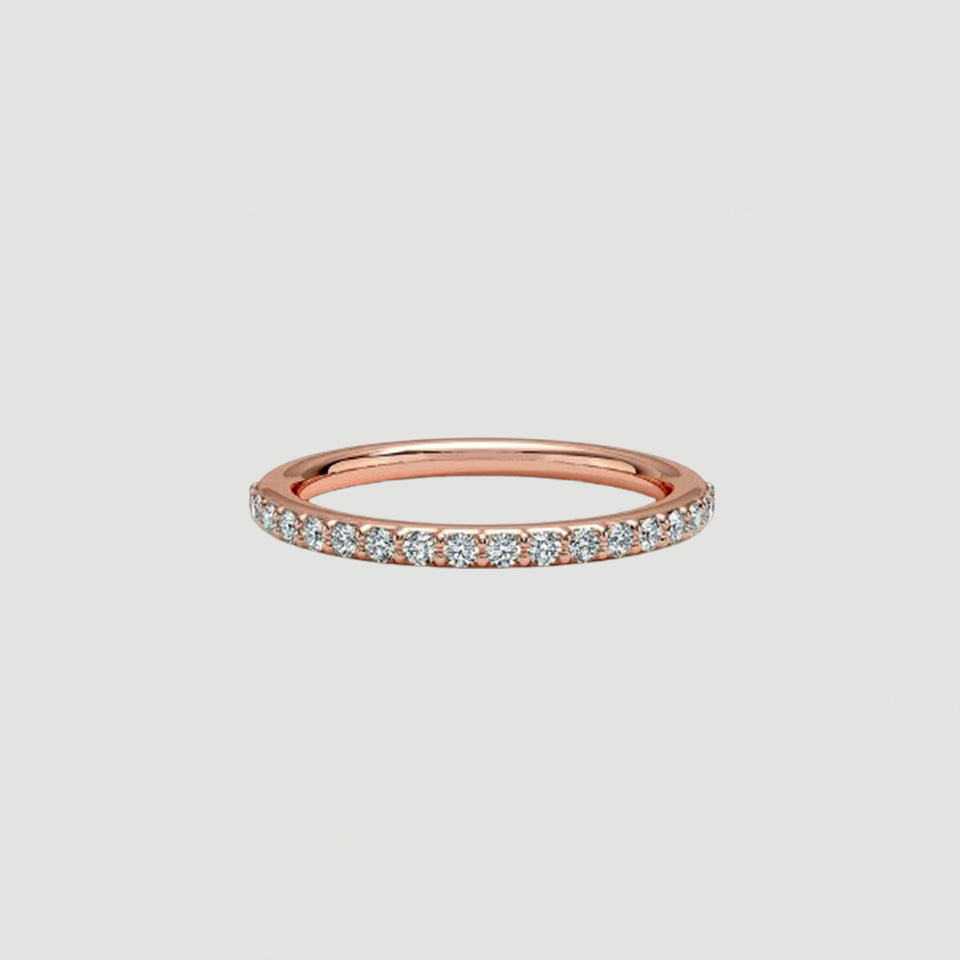 Round Cut Half Eternity Ring