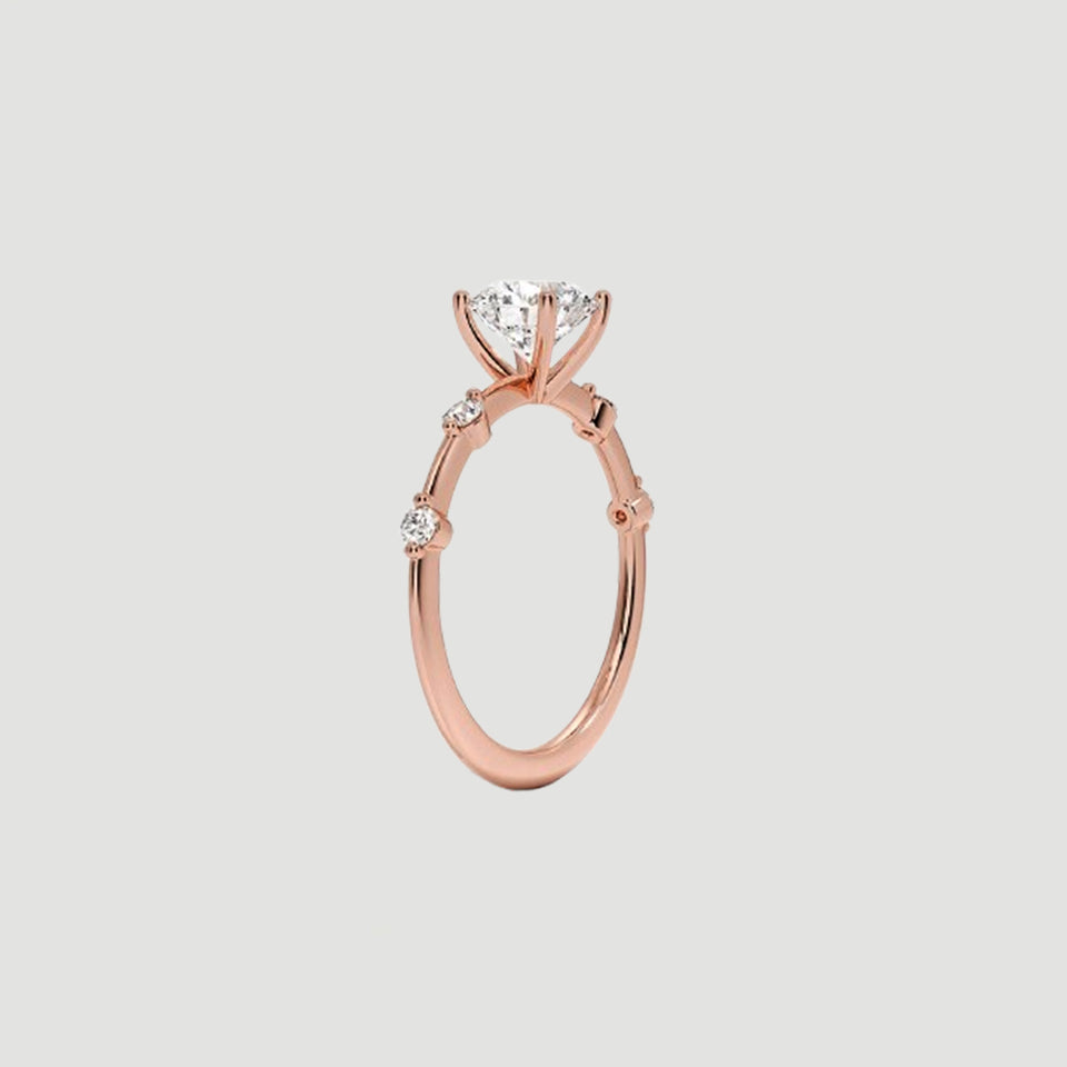 Moissanite Five Stone Ring