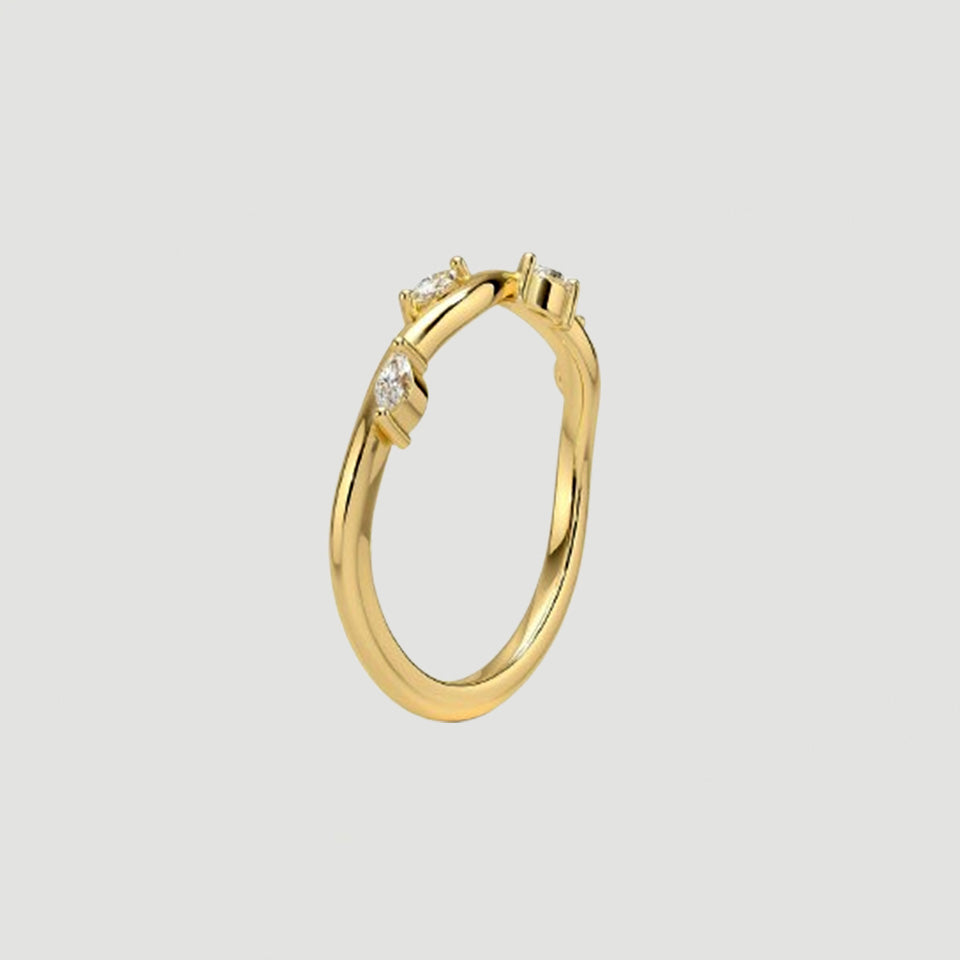 Marquise Shape Moissanite Simple Ring