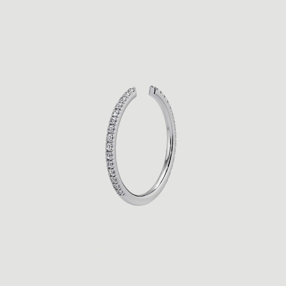 Round Cut Open Stacking Band Ring