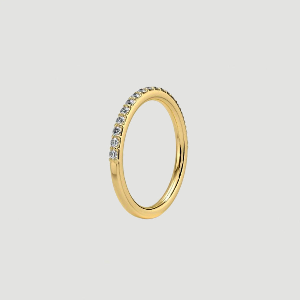 Round Cut Half Eternity Ring