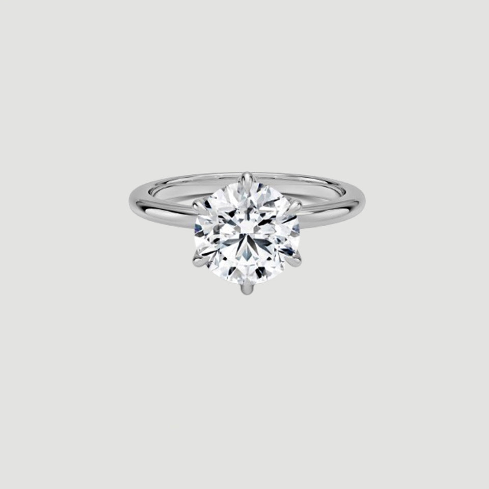 Six-Prong Classic Solitaire Ring