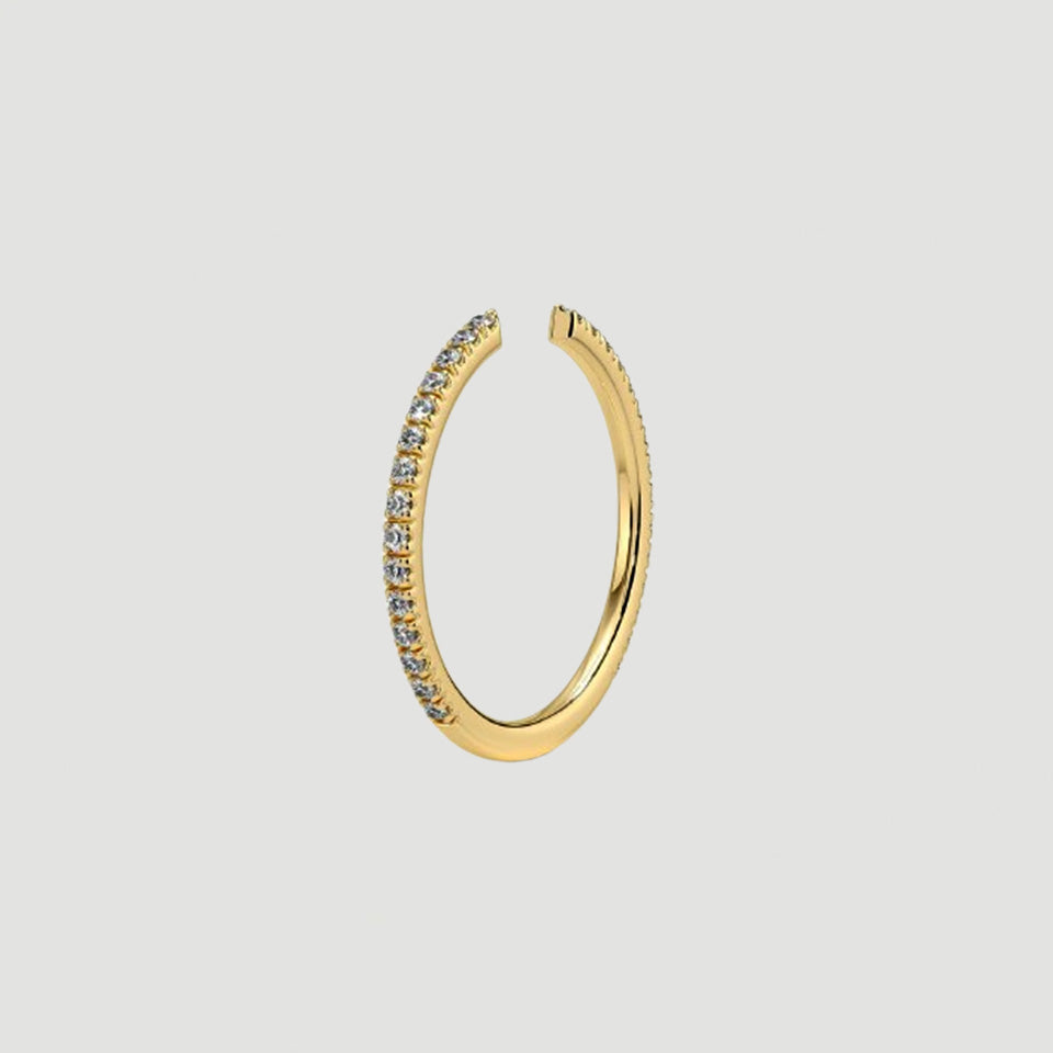 Round Cut Open Stacking Band Ring
