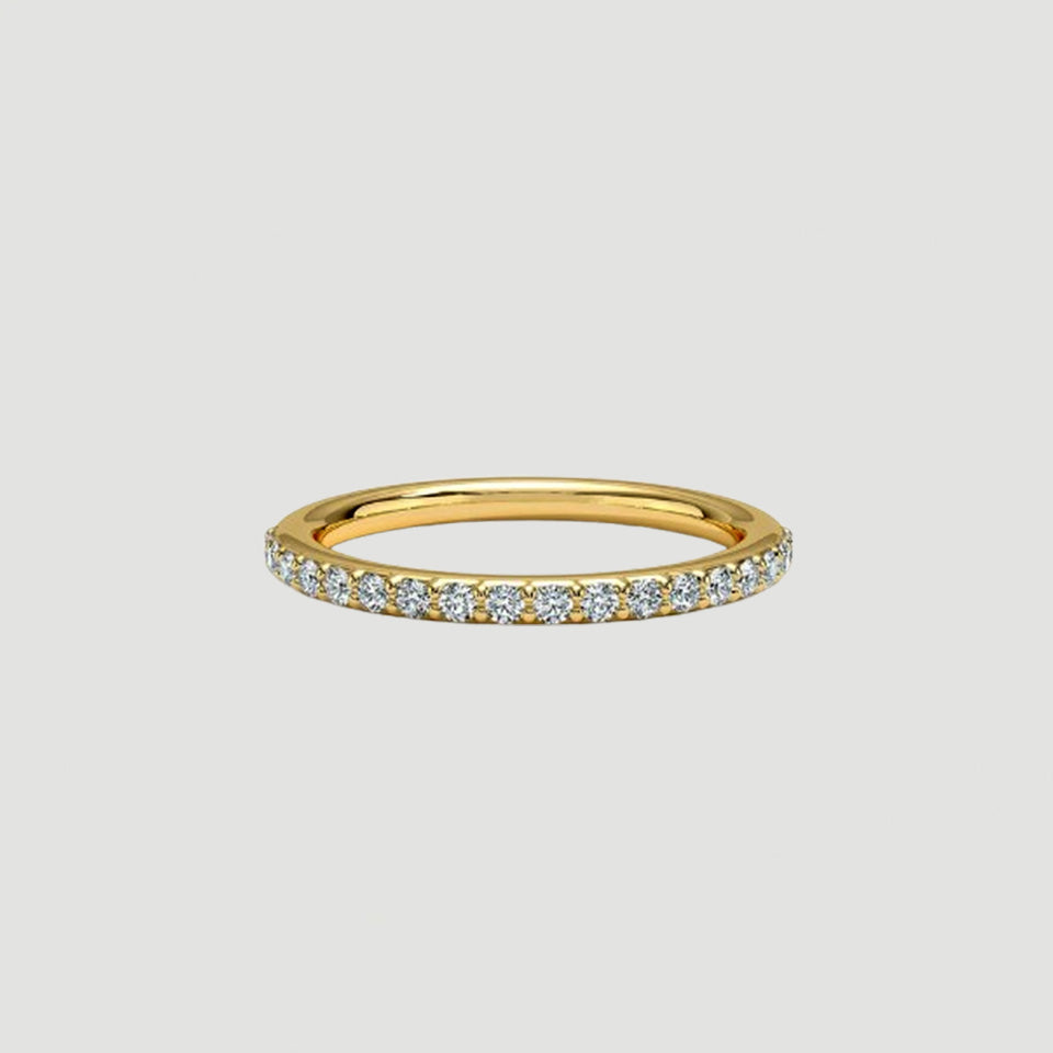 Round Cut Half Eternity Ring