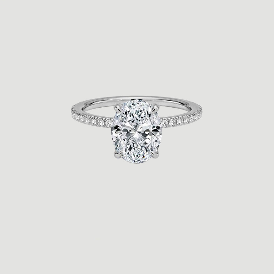 Oval Shape Moissanite Ring