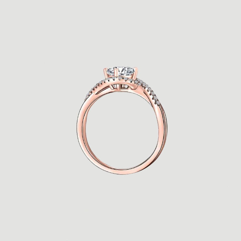 Twisted Moissanite Engagement Ring
