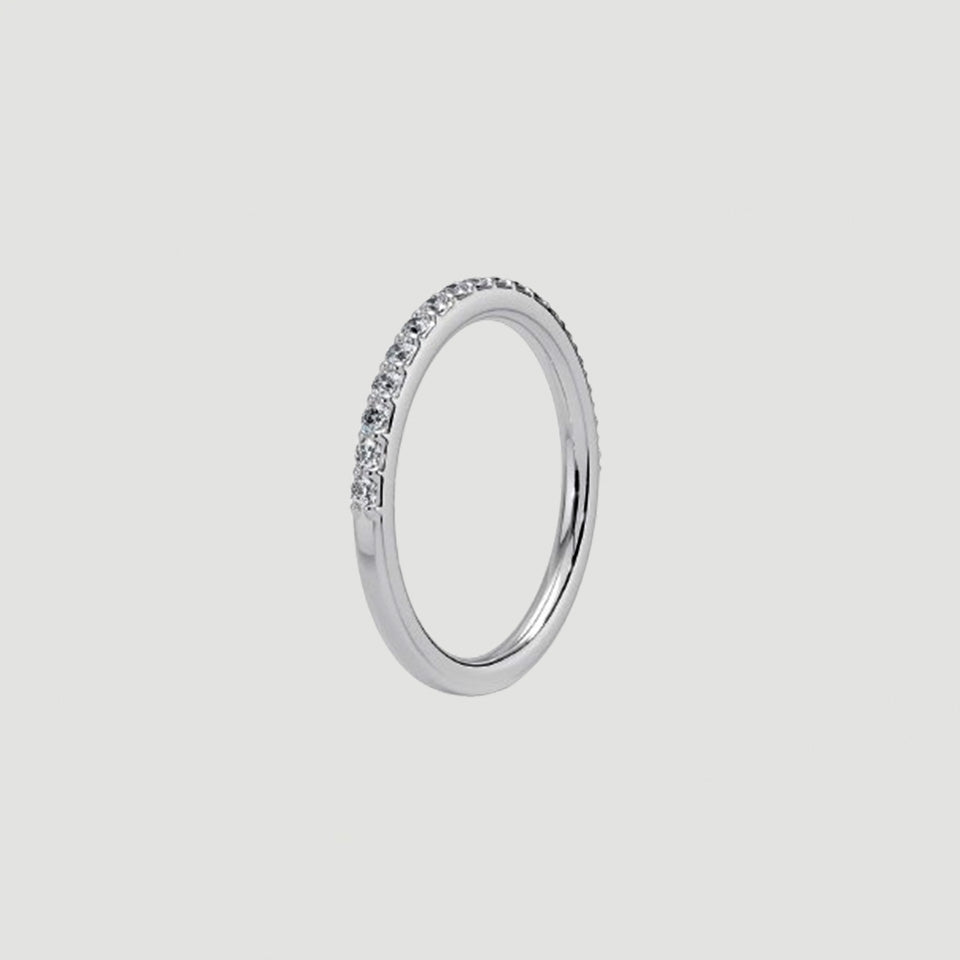 Round Cut Half Eternity Ring