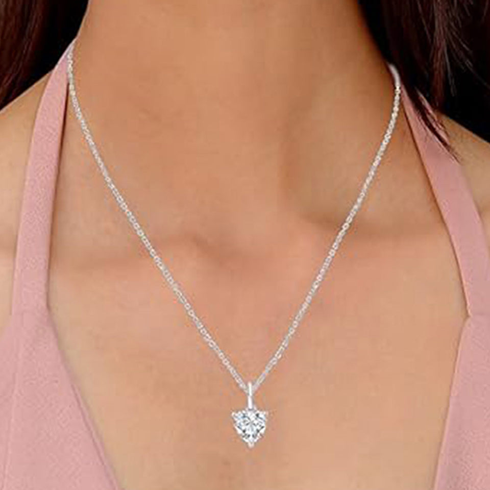 Heart Stone Pendant Necklace