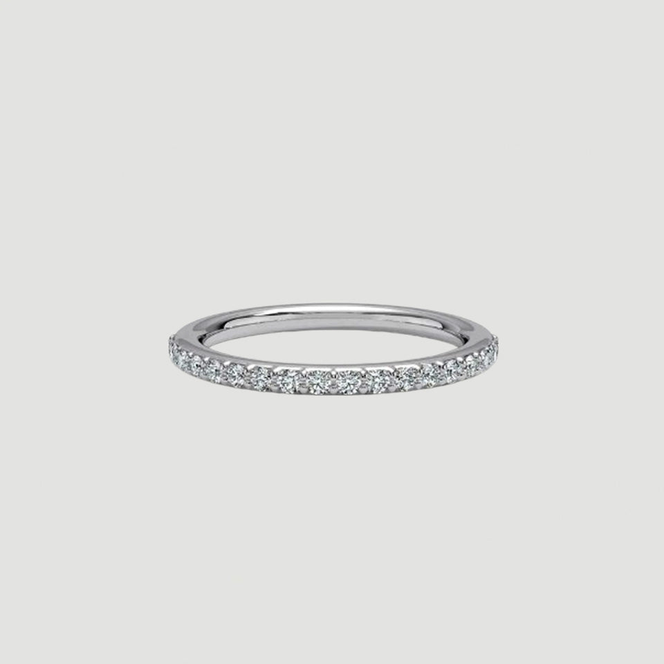 Round Cut Half Eternity Ring