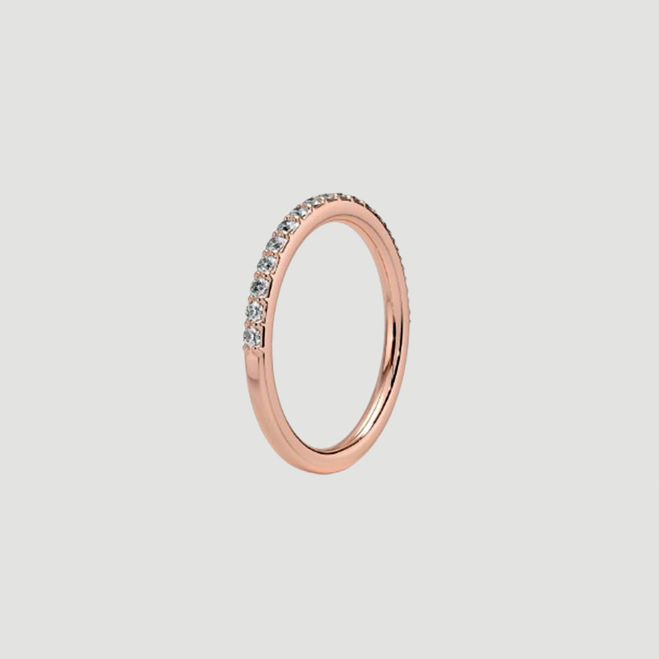 Round Cut Half Eternity Ring