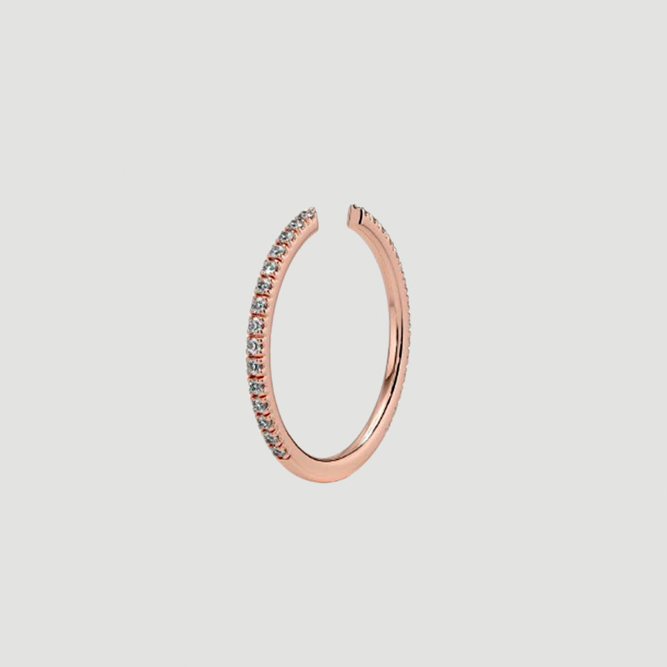 Round Cut Open Stacking Band Ring