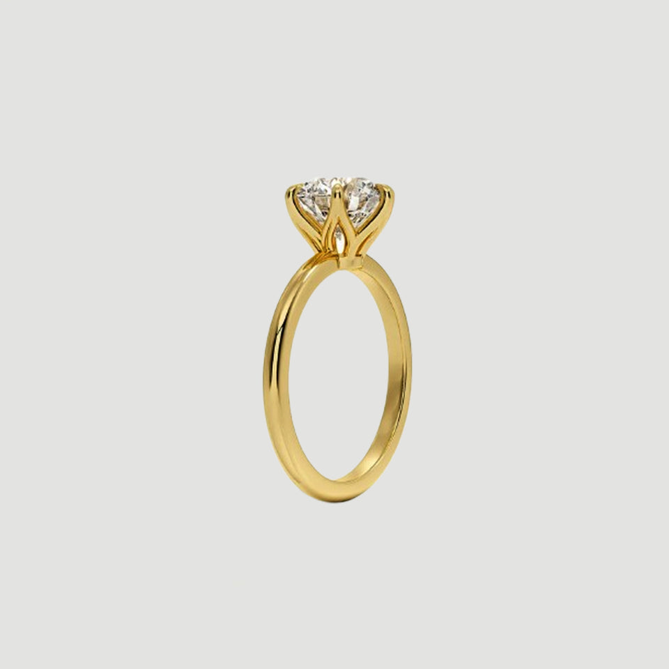 Six-Prong Classic Solitaire Ring