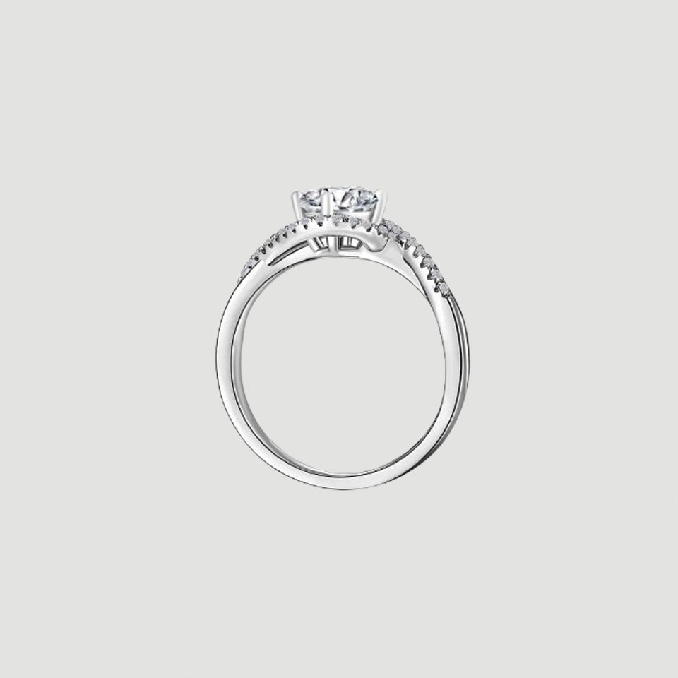 Twisted Moissanite Engagement Ring