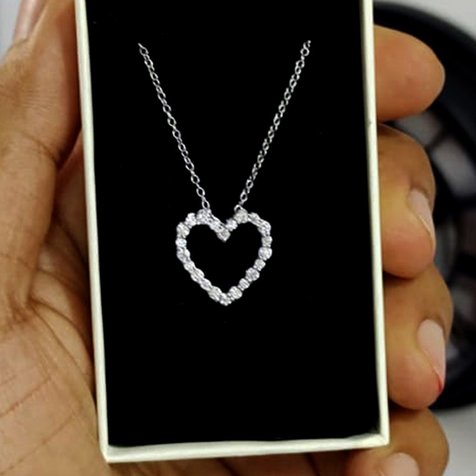 Heart Outline Pendant Necklace