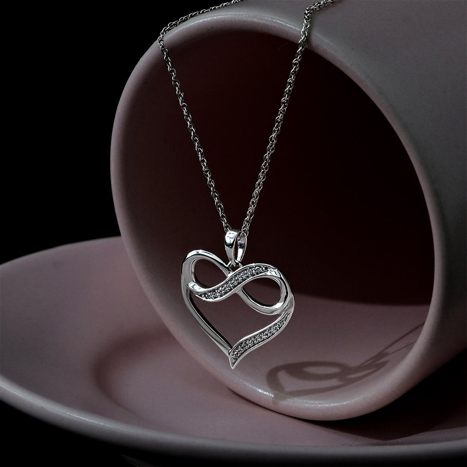 Danity Heart Infinity Pendant Necklace