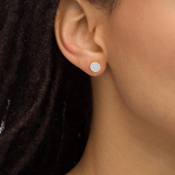 Moissanite Frame Crown Stud