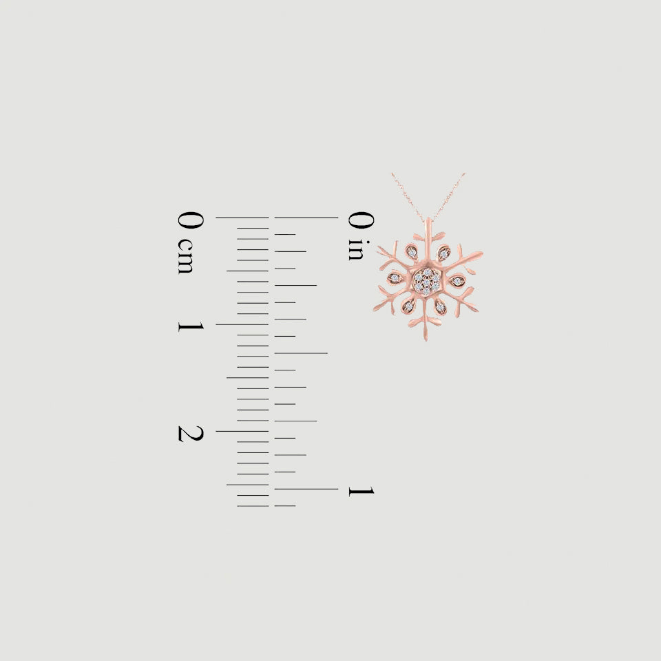 Accent Snowflake Pendant Necklace