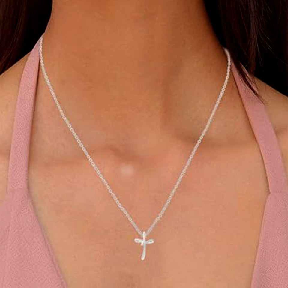 Infinity Loop Cross Pendant Necklace