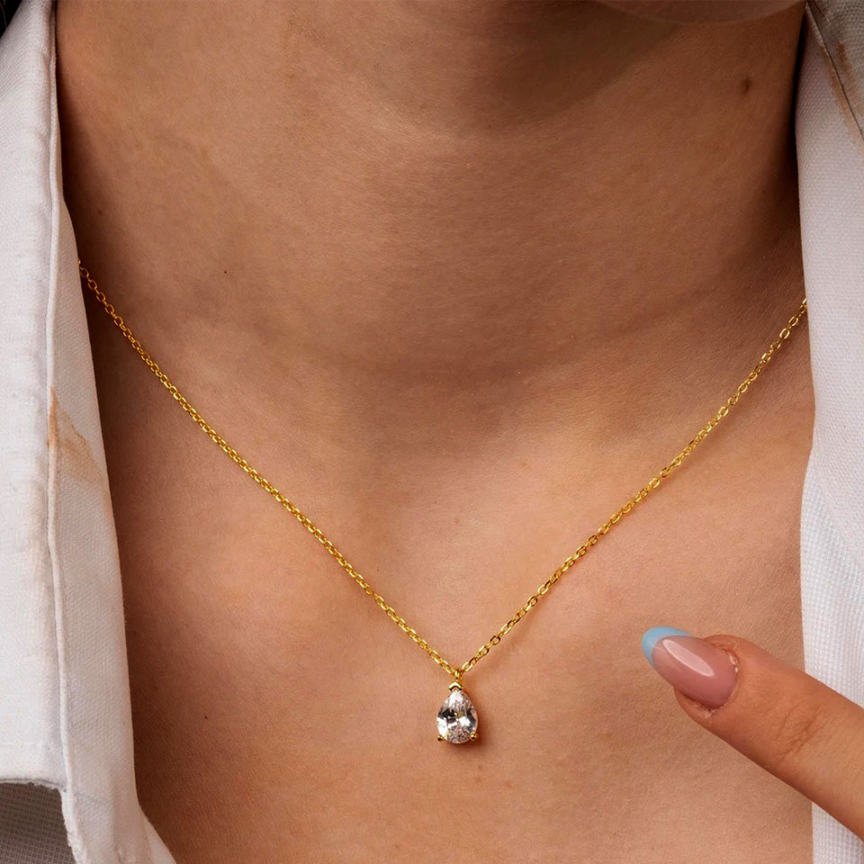 Best Pear Teardrop Pendant Necklace