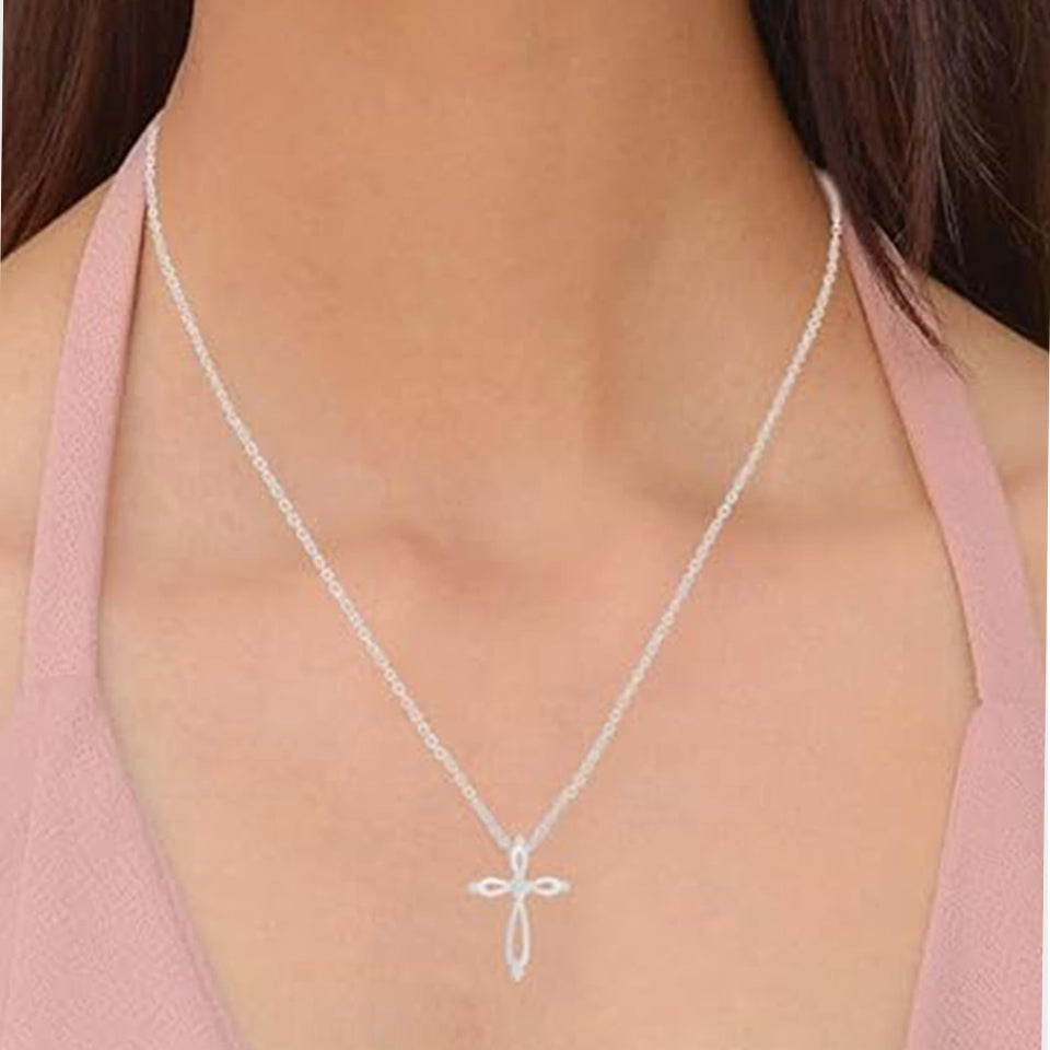 Loop Cross Pendant Necklace