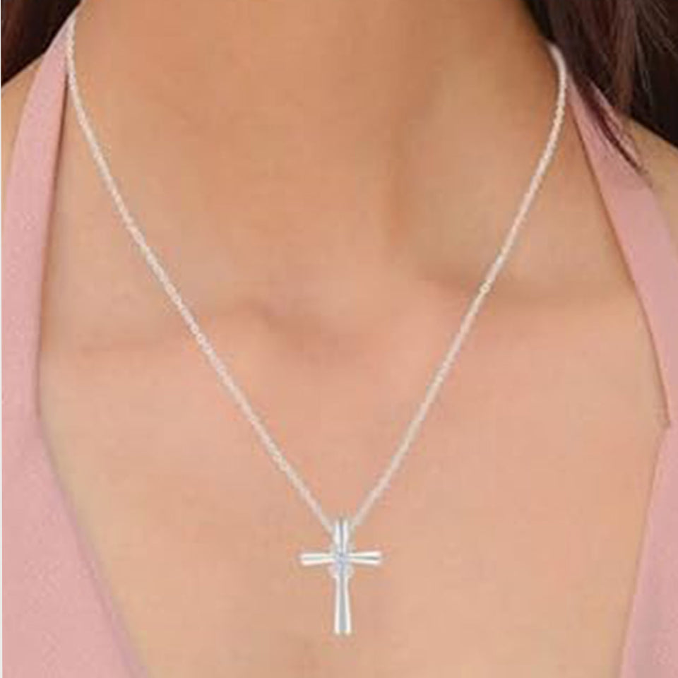 Infinity Cross Pendant Necklace