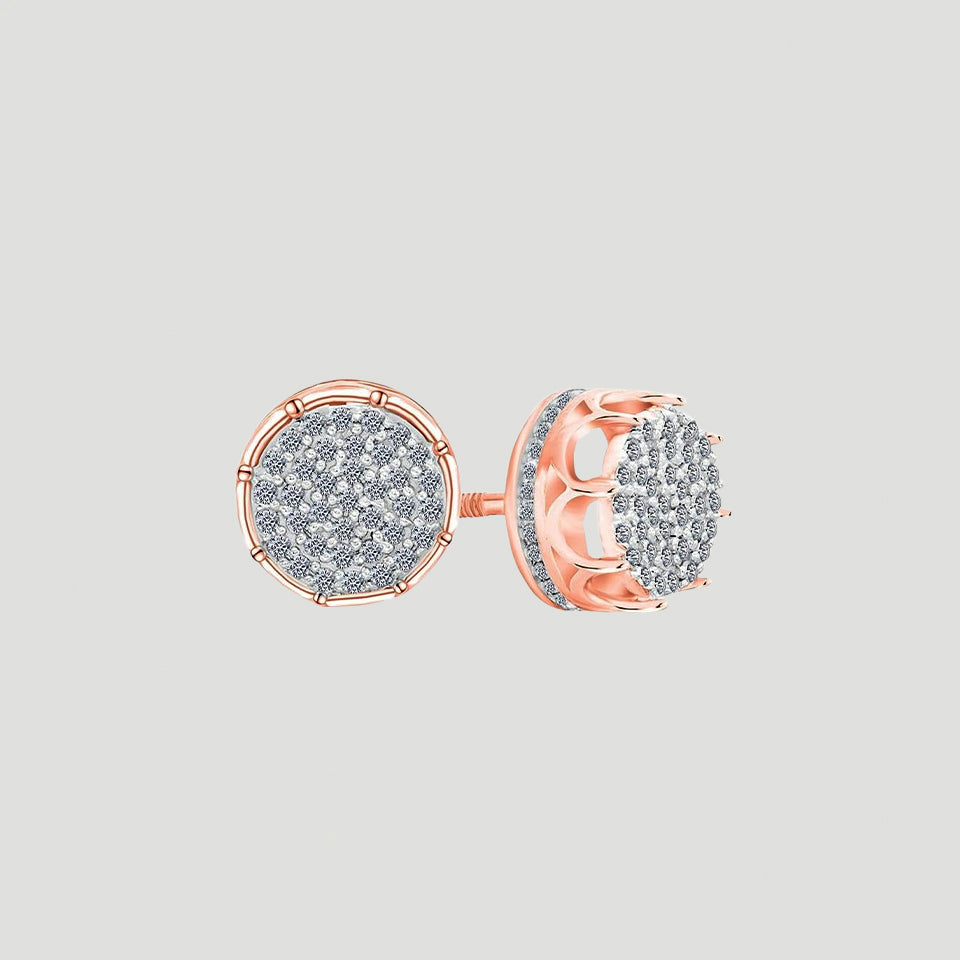 Moissanite Frame Crown Stud