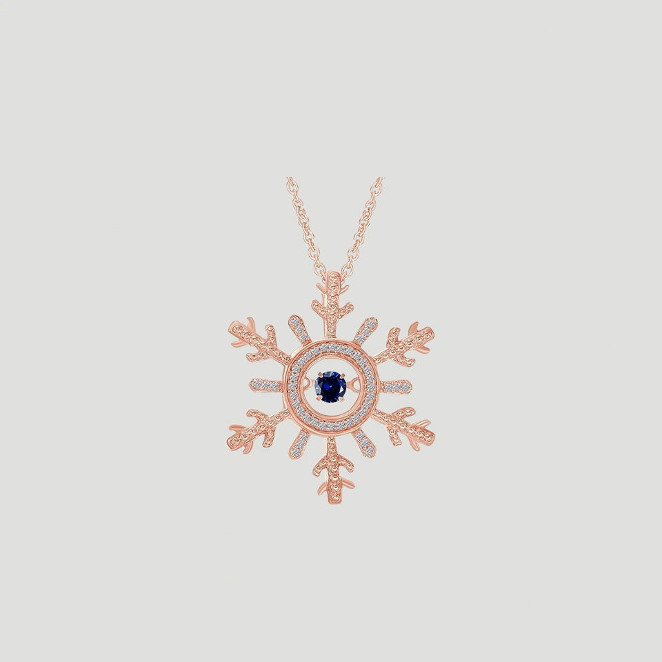 Moissanite Birthday Snowflake Pendant Necklace