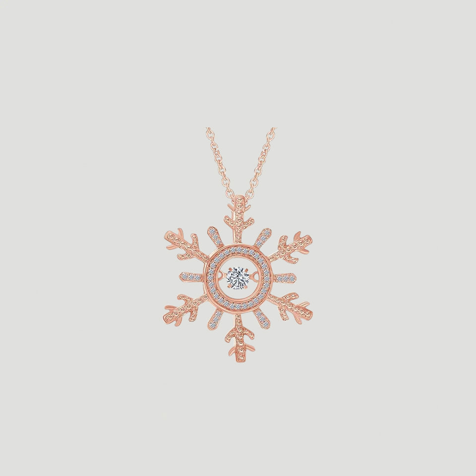Moissanite Birthday Snowflake Pendant Necklace
