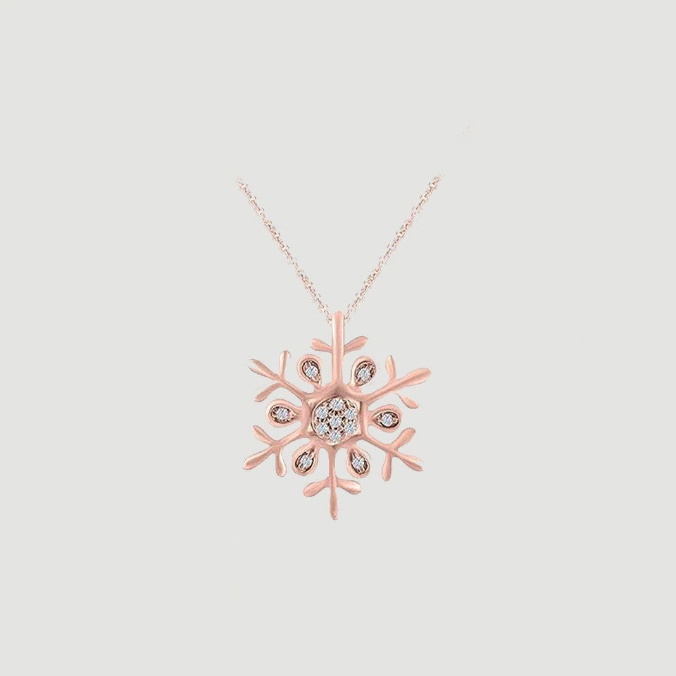 Accent Snowflake Pendant Necklace