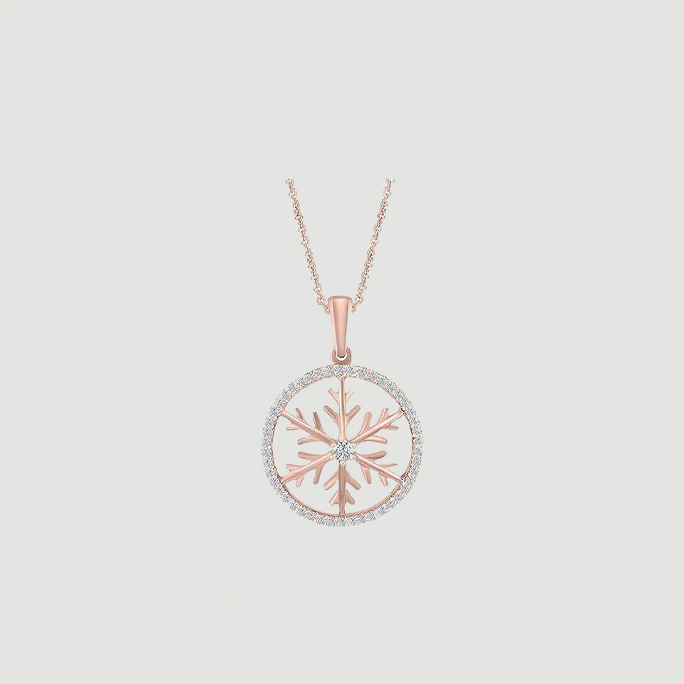 Branch Snowflake Pendant Necklace