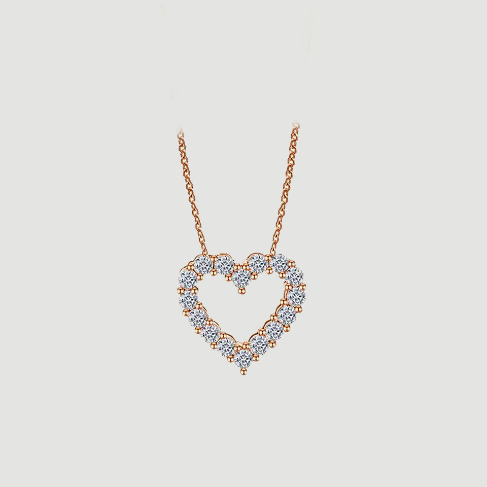 Heart Outline Pendant Necklace