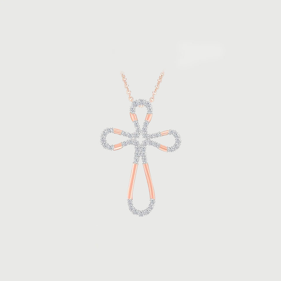 Religious Loop Cross Pendant Necklace