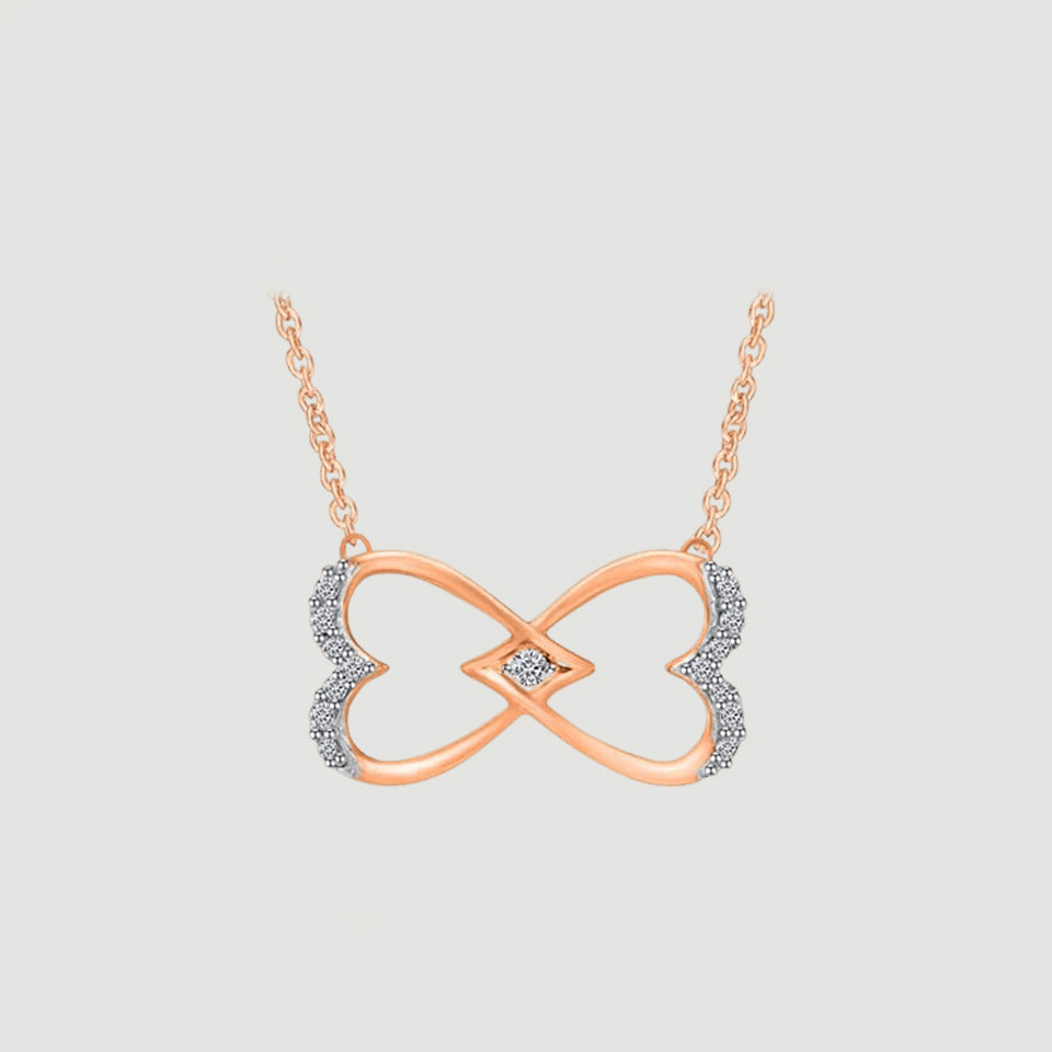 Interlocking Infinity Pendant Necklace
