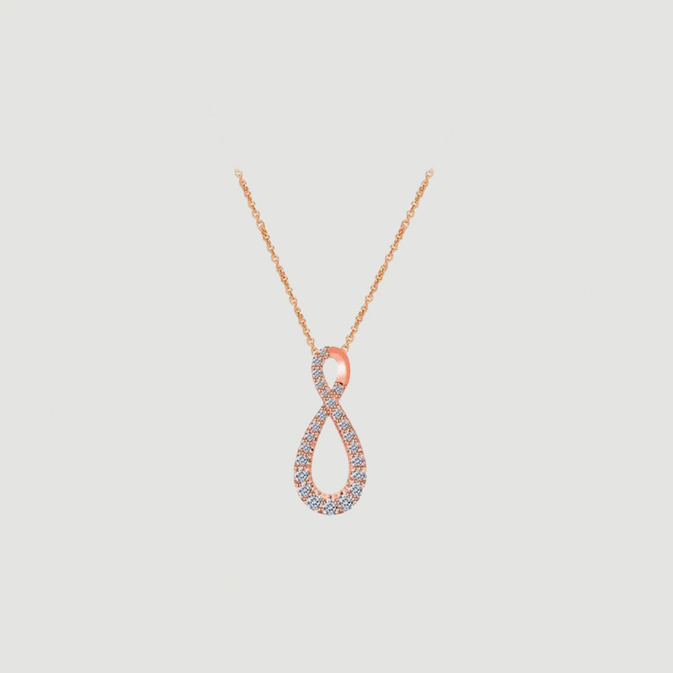 Round Infinity Pendant Necklace