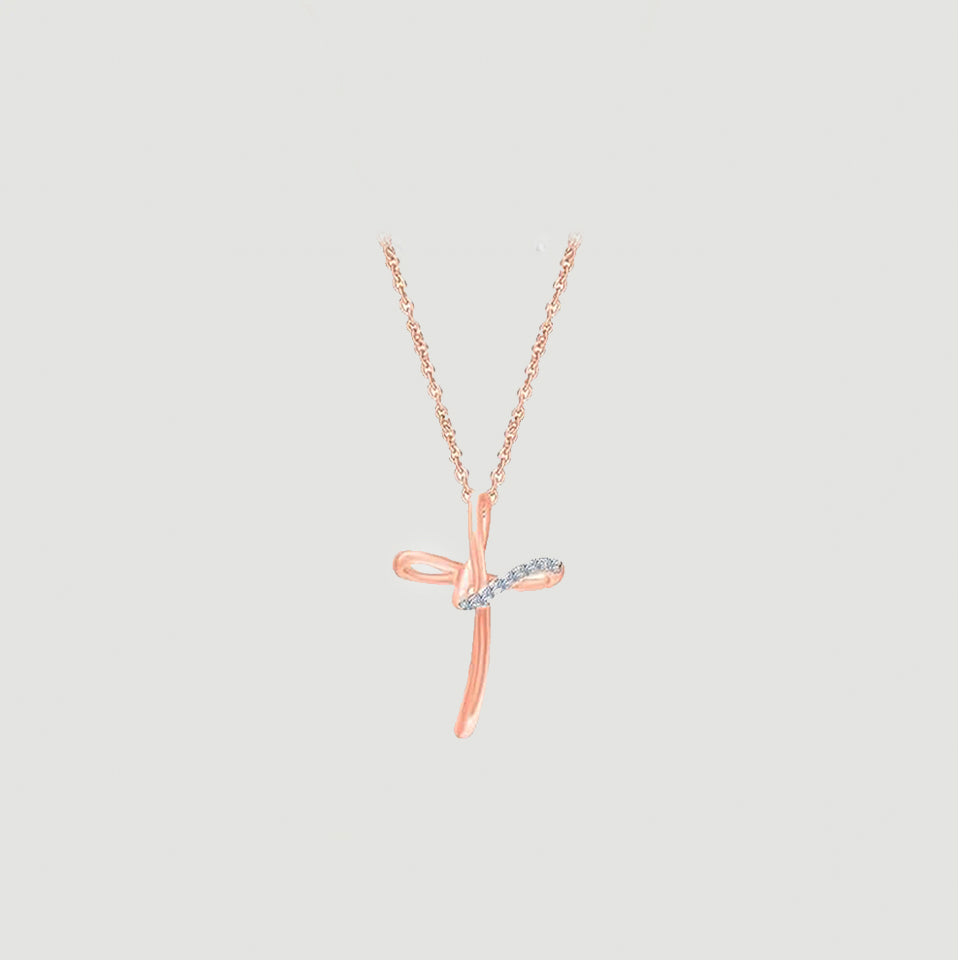 Infinity Loop Cross Pendant Necklace