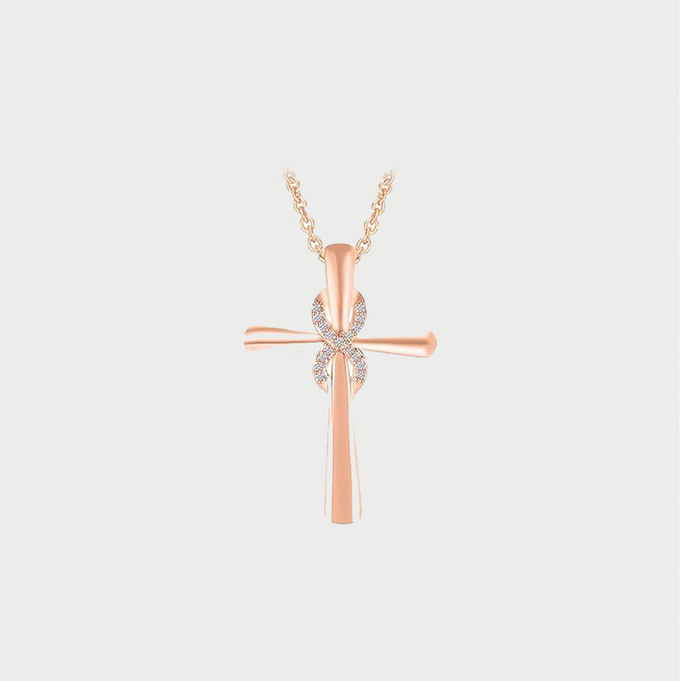 Infinity Cross Pendant Necklace