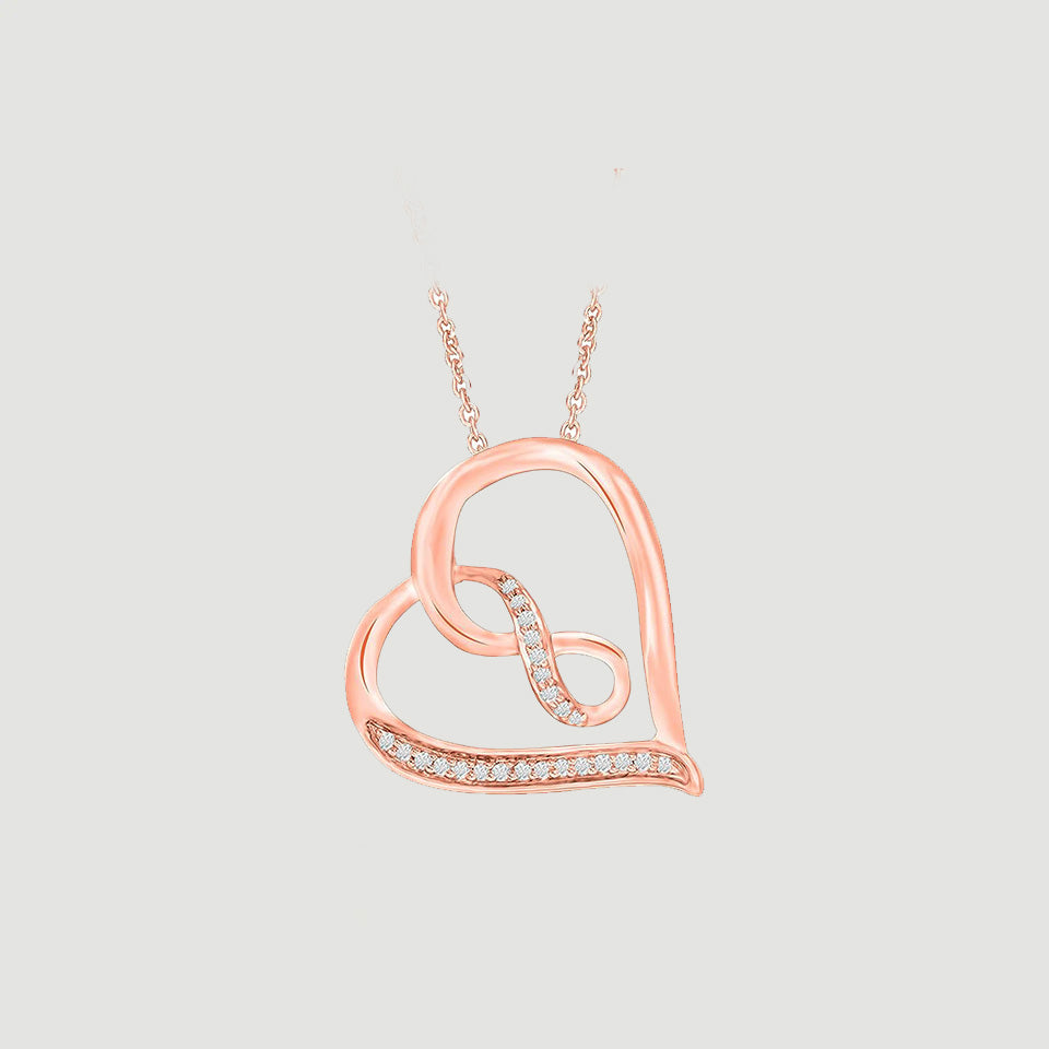 Infinity Love Heart Pendant Necklace