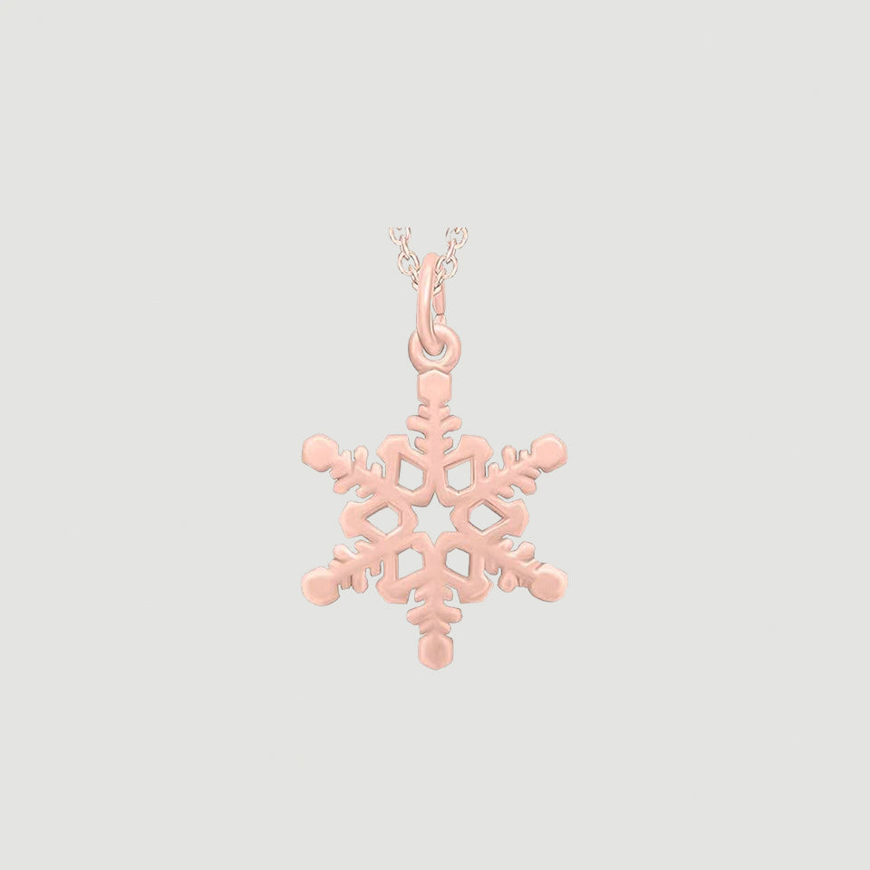 Snowflake Profile Pendant Necklaces