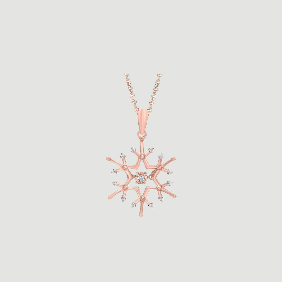 Cluster Snowflake Pendant Necklace