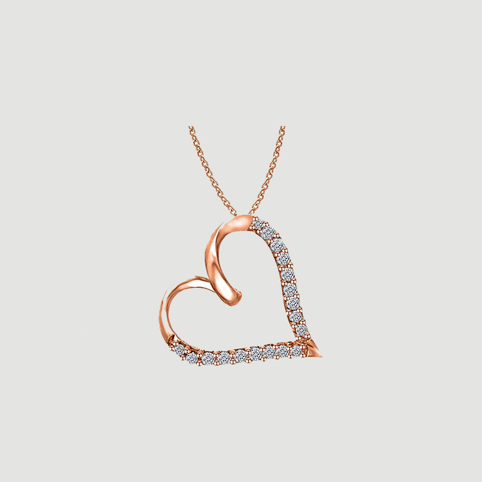 Twirl Heart Pendant Necklace