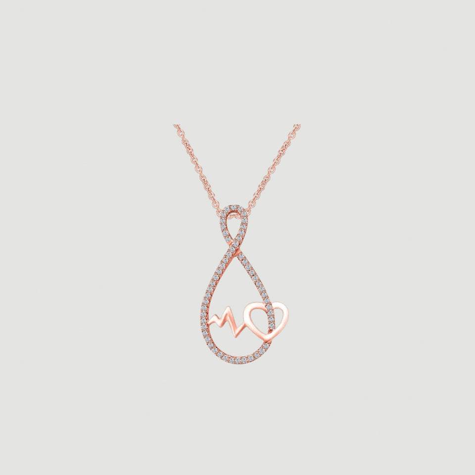 Heartbeat Infinity Pendant Necklace