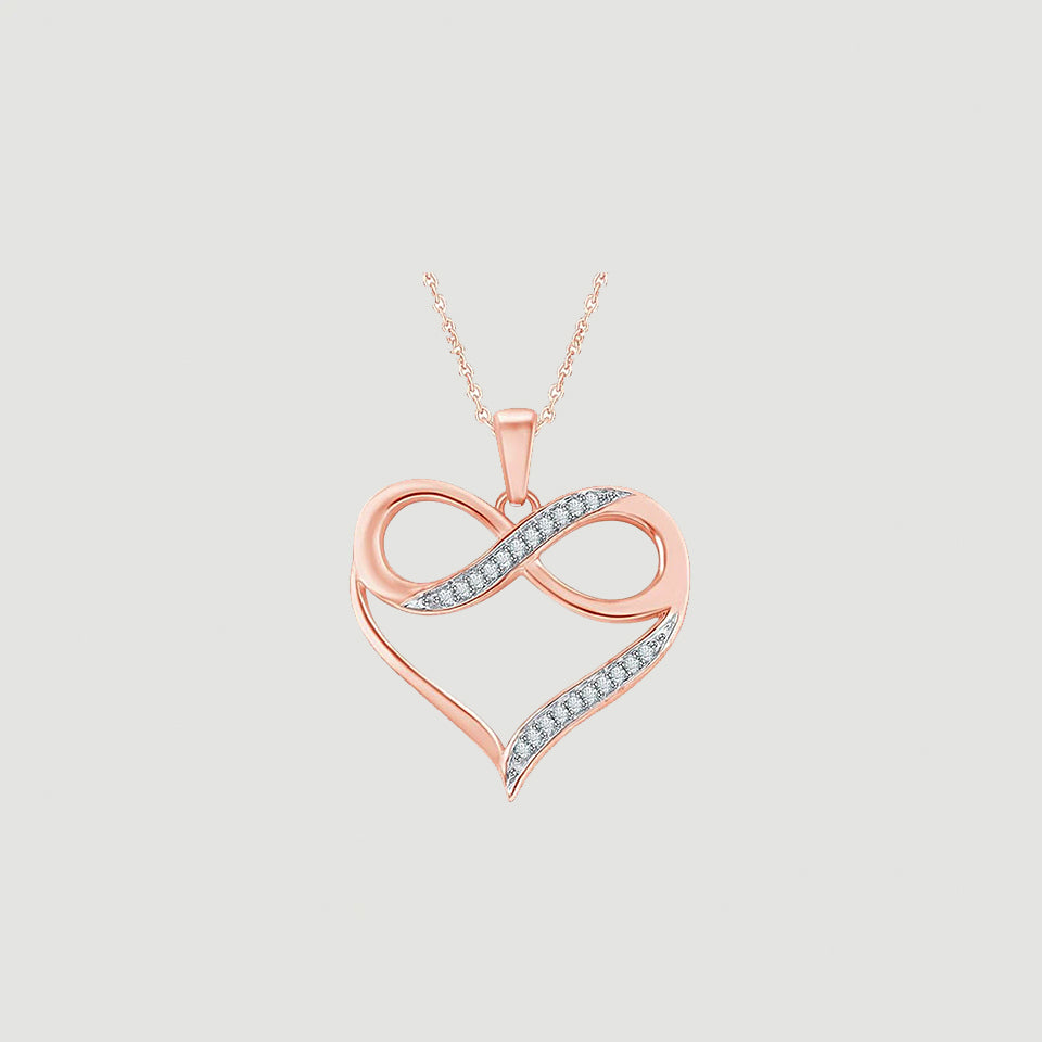Danity Heart Infinity Pendant Necklace