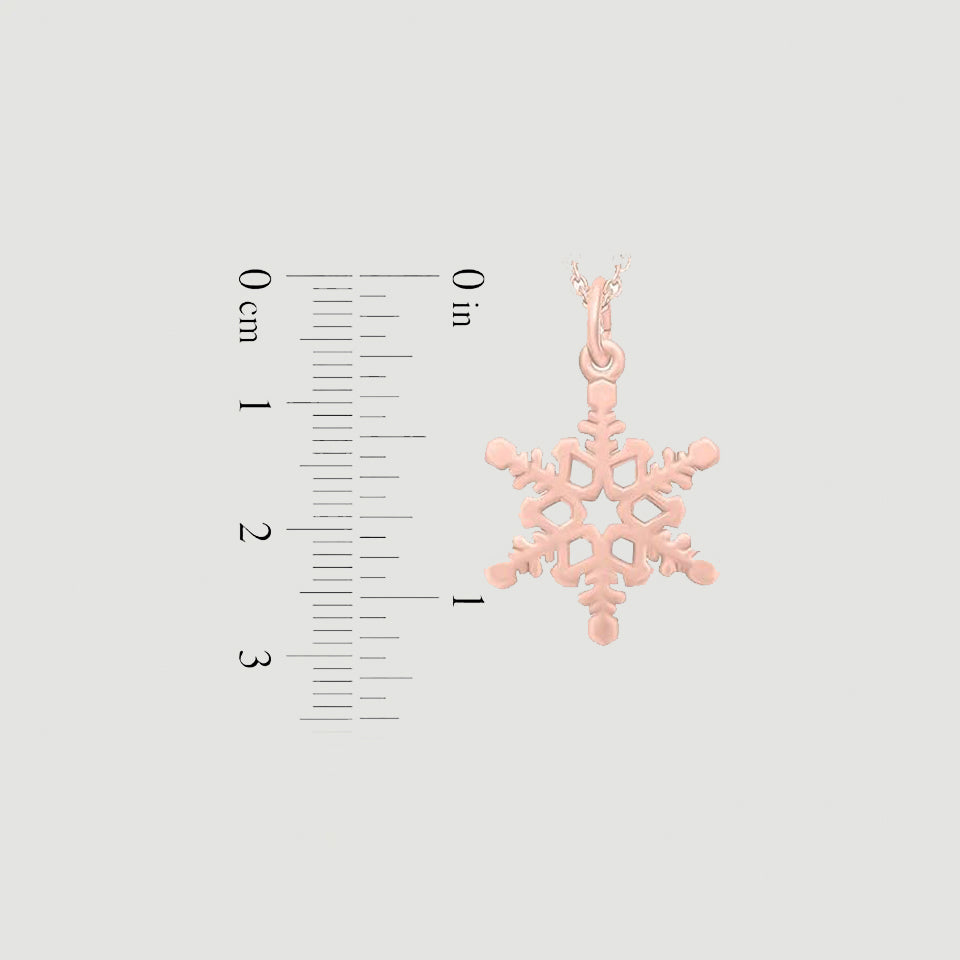 Snowflake Profile Pendant Necklaces
