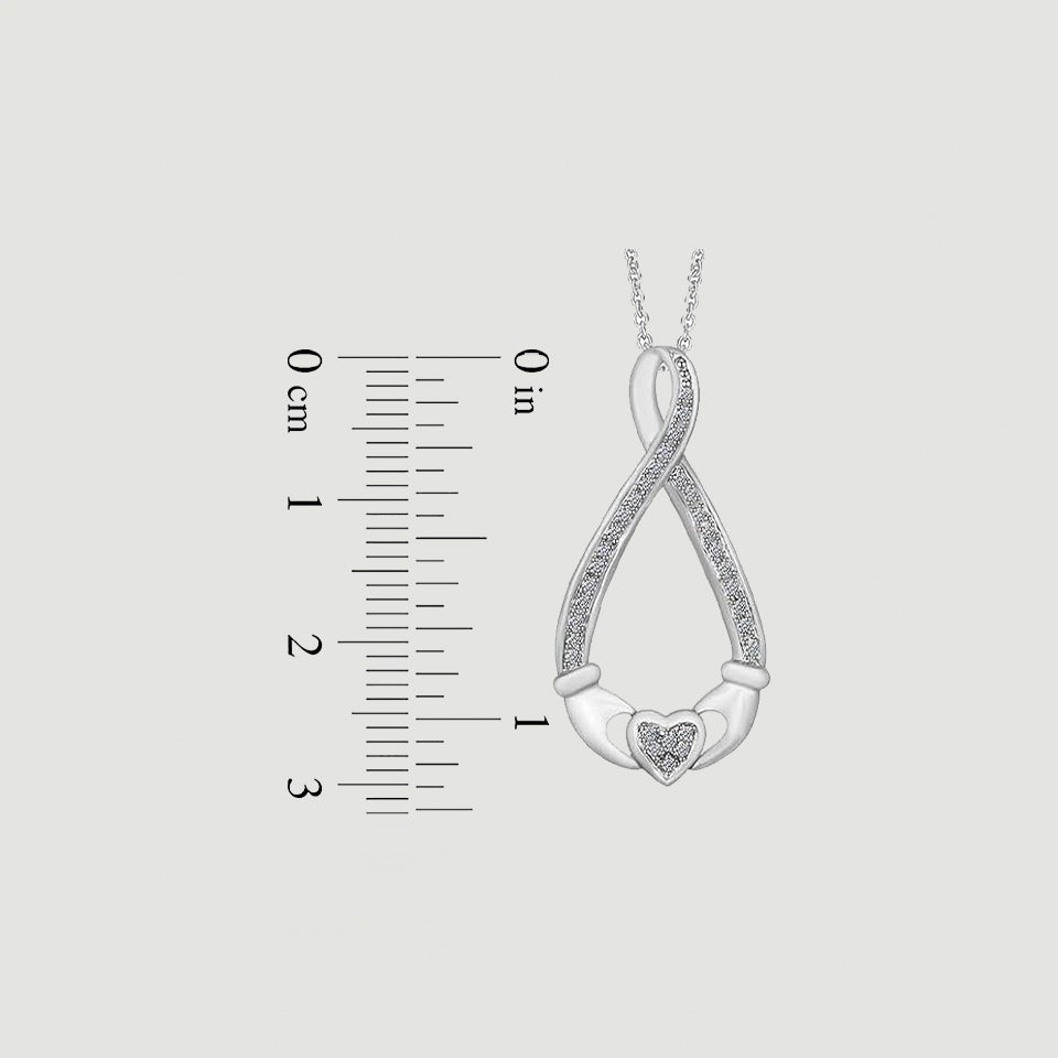 Claddagh Infinity Pendant Necklace