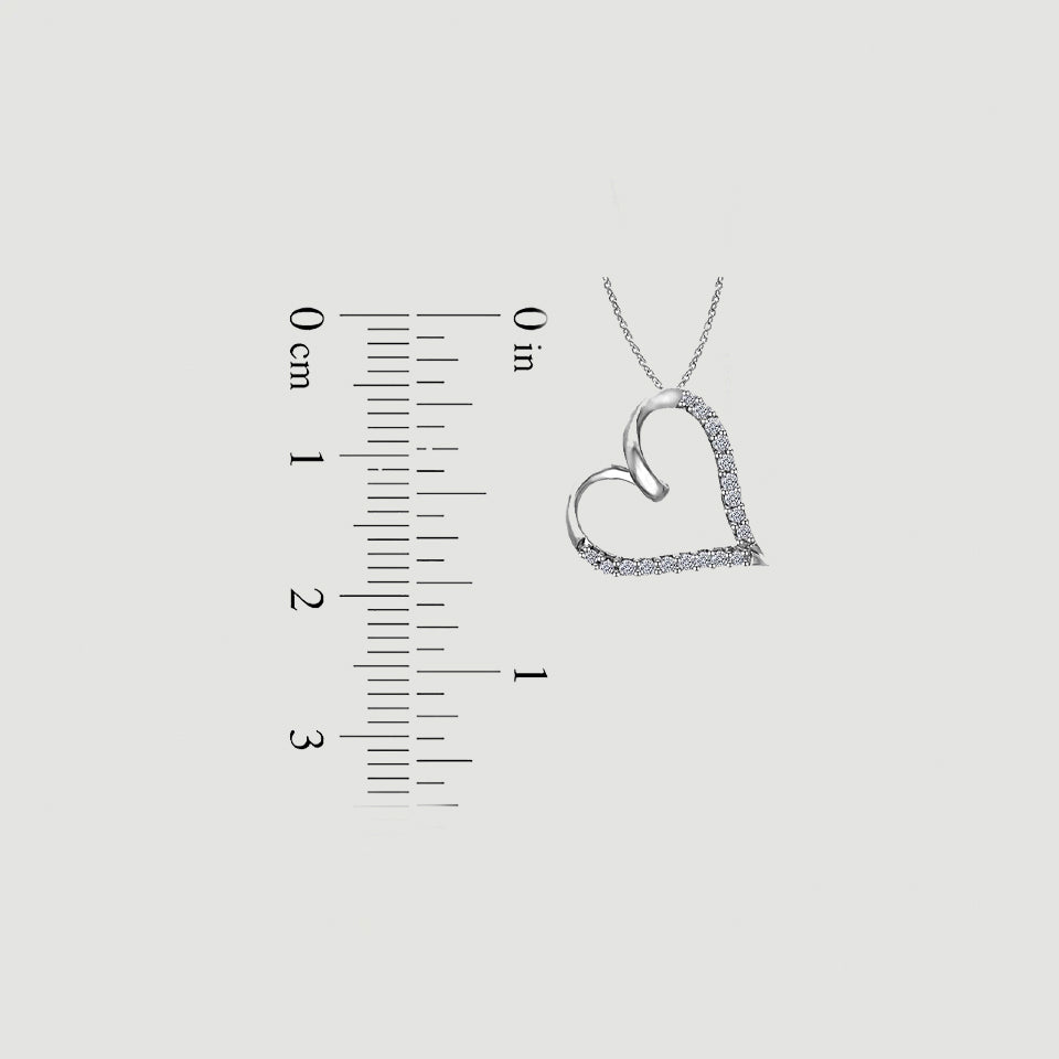 Twirl Heart Pendant Necklace