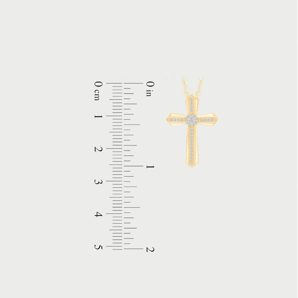 Layered Style Cross Pendant Necklace