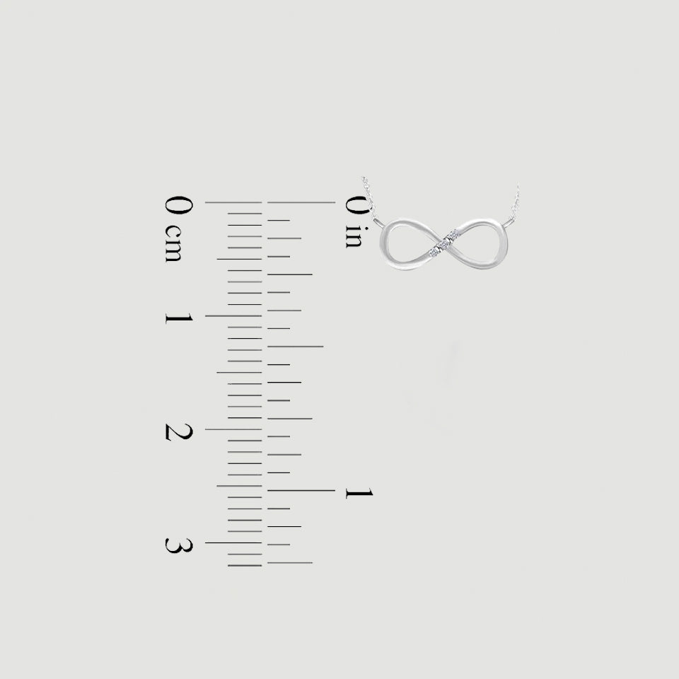 Three Stone Infinity Pendant Necklace