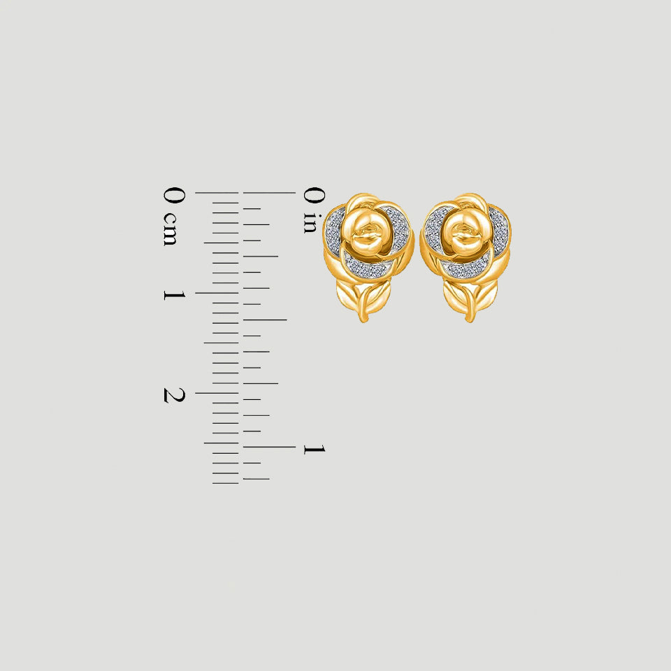 Moissanite Diamond Rose Stud